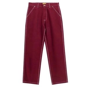 Men's GOLF WANG Red / Burgundy Cotton Twill Work Pant - Size 34